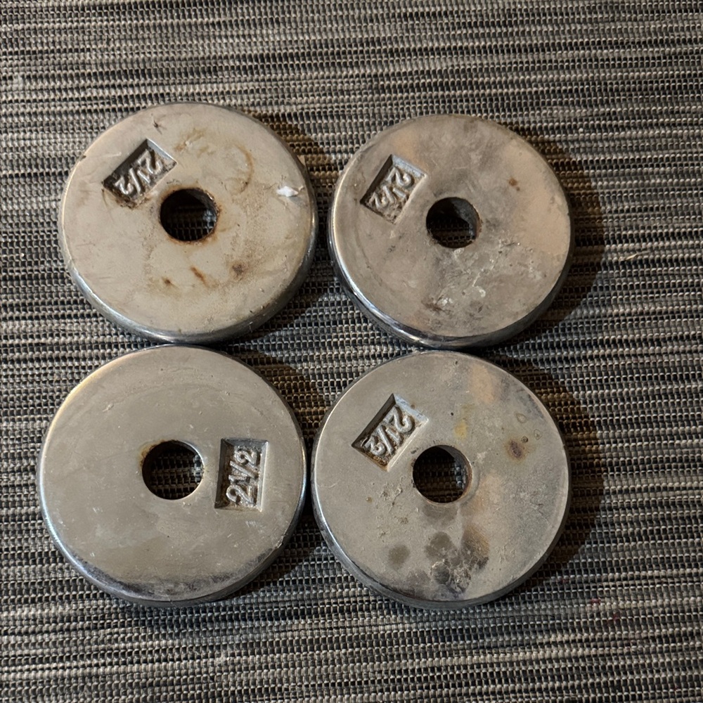 2 lb Chrome Weight Plates (Set of 4) - Silver Finish